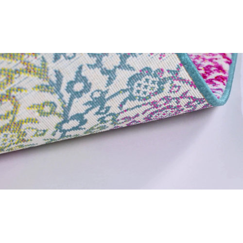 Bungalow Rose Shaddix Oriental Beige/Green/Purple Area Rug & Reviews